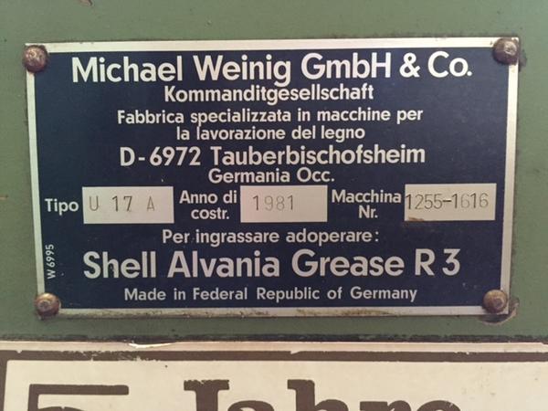 51#3388 Scorniciatrice Weinig U 17 in vendita - foto 3