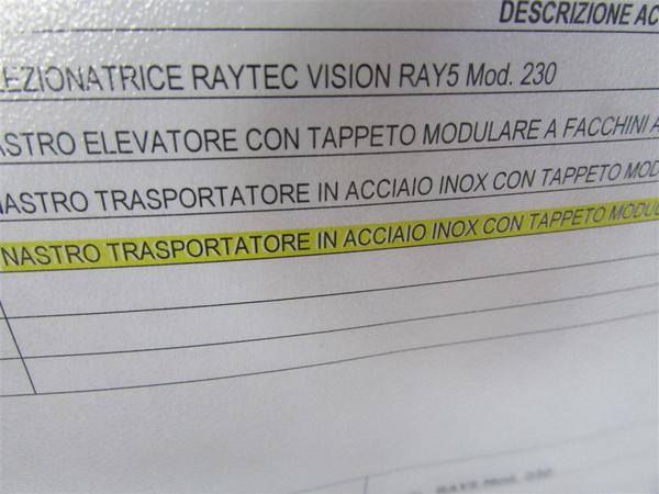 1#3405 Linea selezione pomodori Raytec Vision 230 in vendita - foto 20