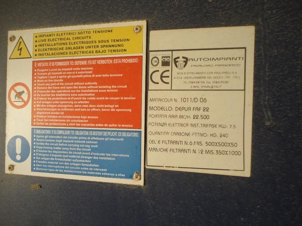 3#3429 Cabina di verniciatura e sistema di filtraggio in vendita - foto 2
