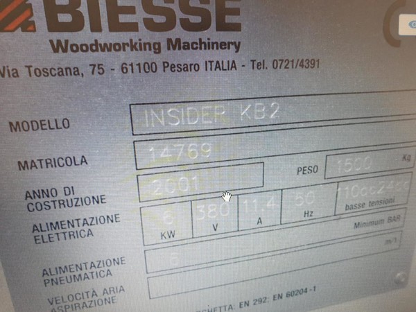 18#3435 Forainseritrici Biesse Insider kb2 in vendita - foto 8