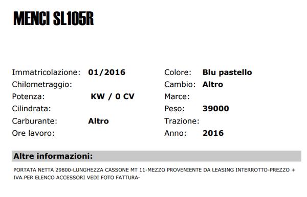 10#3437 Rimorchio Menci SL105R in vendita - foto 2