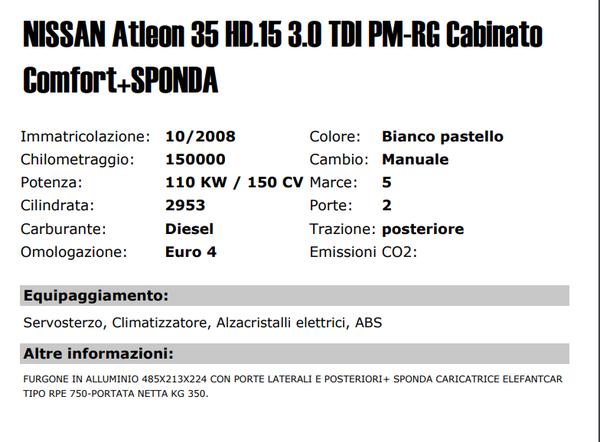 11#3437 Autocarro Nissan Atleon in vendita - foto 2