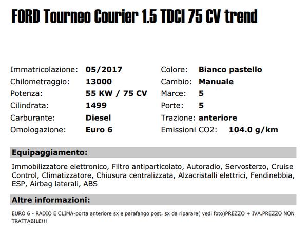 24#3437 Furgone Ford Tourneo Courier 1.5 TDCI in vendita - foto 2