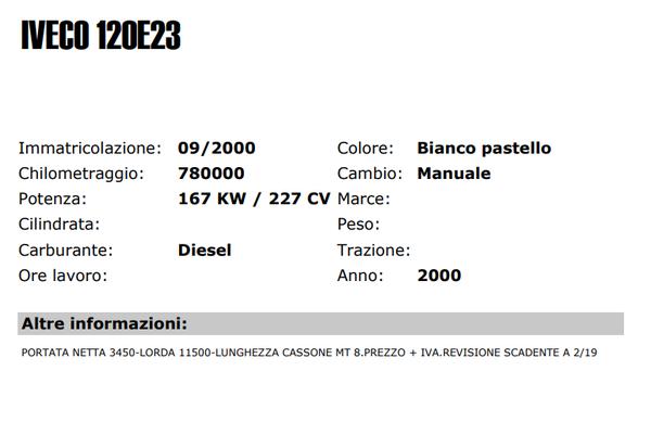 9#3437 Autocarro Fiat Iveco 120E23 in vendita - foto 2