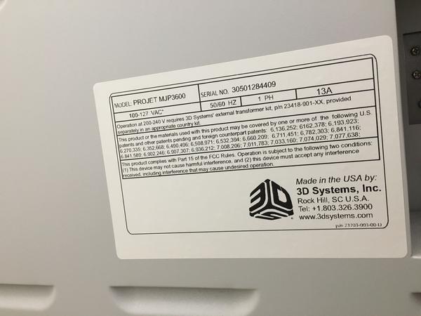 1#3487 Stampante 3D System e forno per pulizia delle stampe in vendita - foto 3