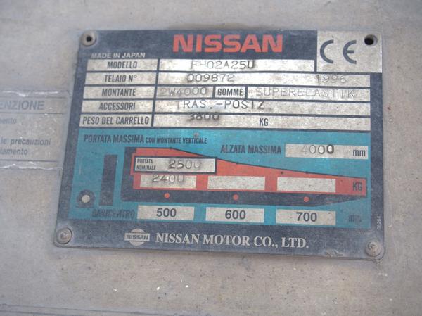 2#3496 Carrello elevatore frontale Nissan in vendita - foto 2