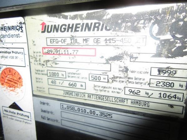 2#3504 Carrello elevatore Jungheinrich IMF 02 in vendita - foto 5