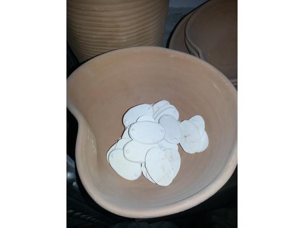 6#3522 Oggettistica di terracotta in pasta bianca in vendita - foto 8