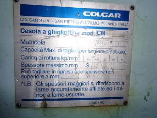 4#3528 Cesoia a ghigliottina meccanica Colgar CS 1520 in vendita - foto 3