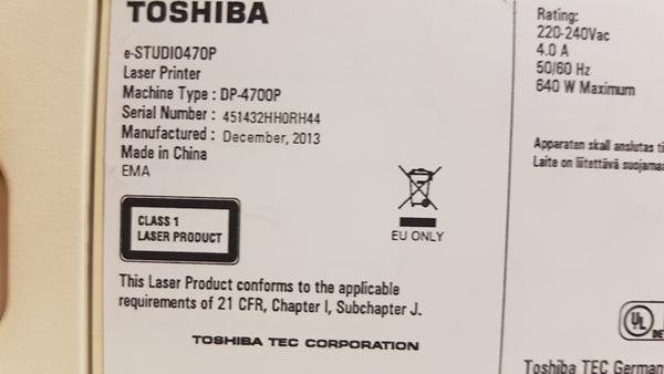 10#3559 Toshiba e-STUDIO470P e Toshiba e-STUDIO305 5C in vendita - foto 15