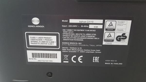 16#3559 Konica Minolta bizhub C3110 in vendita - foto 9