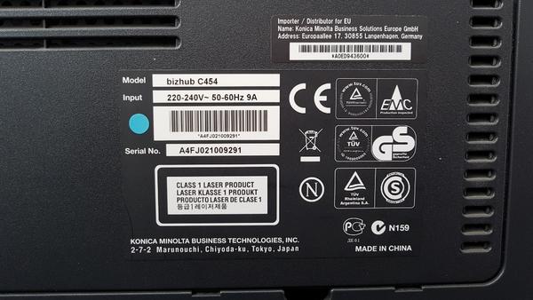 7#3559 Konica Minolta BIZHUB C554 e C454 in vendita - foto 4