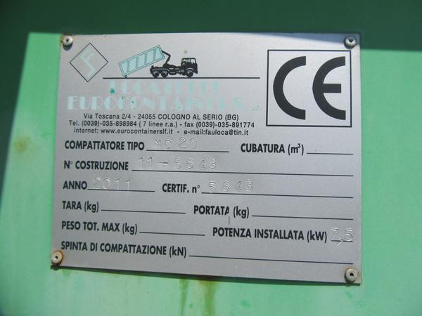 2136#3561 Compattatore Locatelli Eurocontainers in vendita - foto 4