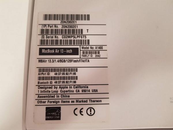 17#3585 MacBook Air in vendita - foto 4