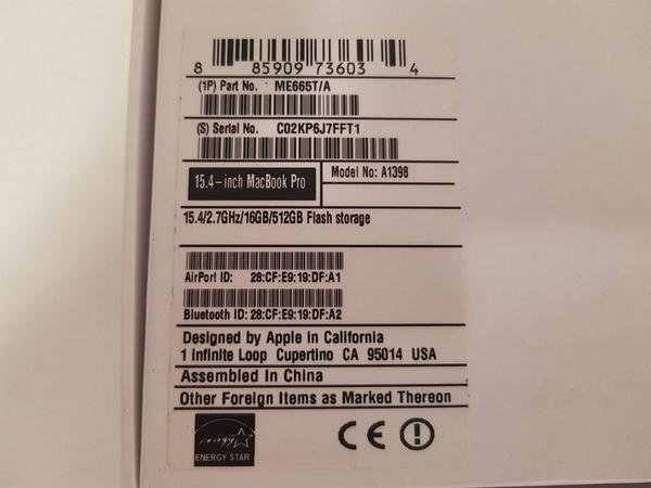 28#3585 MacBook Pro in vendita - foto 4