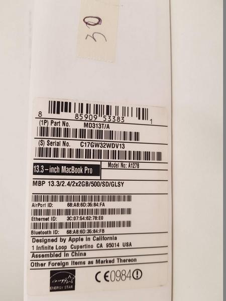 30#3585 MacBook Pro in vendita - foto 4