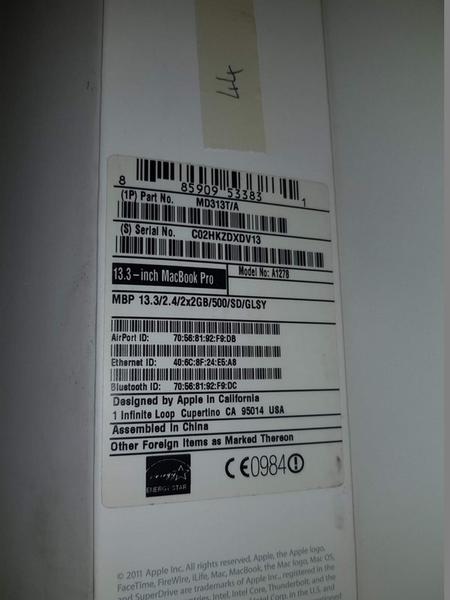 44#3585 MacBook Pro in vendita - foto 3