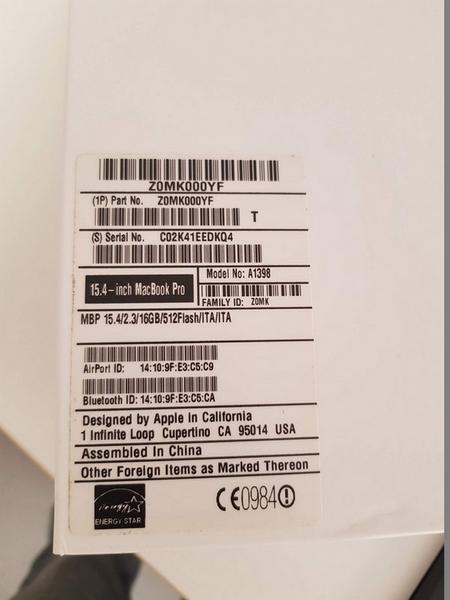 53#3585 MacBook Pro in vendita - foto 5