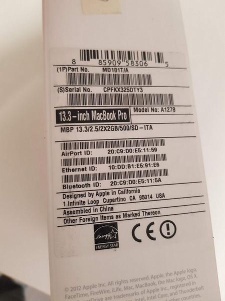 62#3585 MacBook Pro in vendita - foto 4