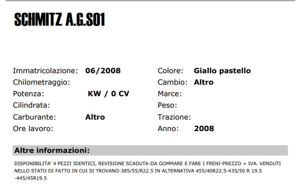 10#3636 Rimorchio Schmitz A.G. 501 in vendita - foto 2