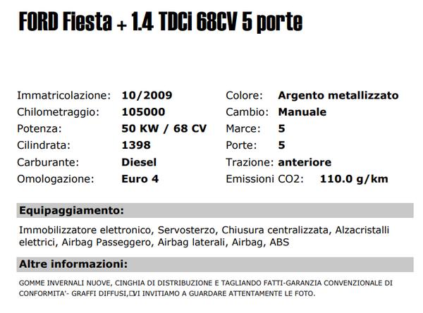 6#3636 Autovettura Ford Fiesta 1.4 in vendita - foto 2