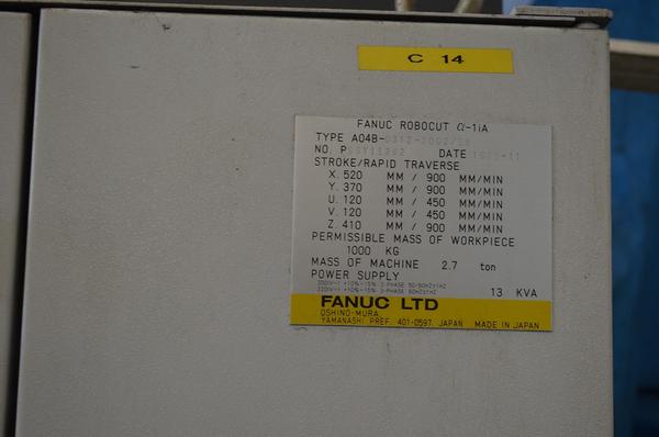 55#3667 Macchina a filo Fanuc Robocut alfa-1IA  in vendita - foto 9