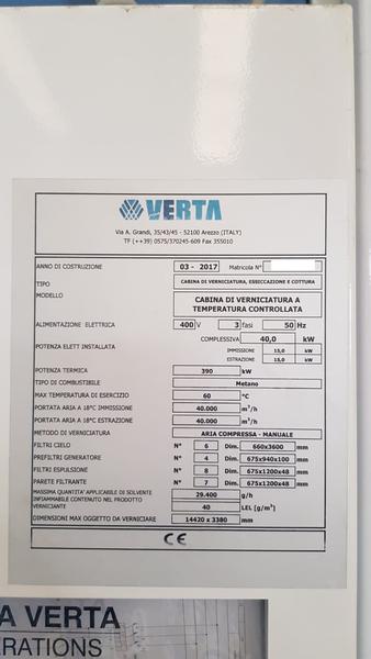 1#3690 Cabina di verniciatura marca Verta per camion in vendita - foto 2
