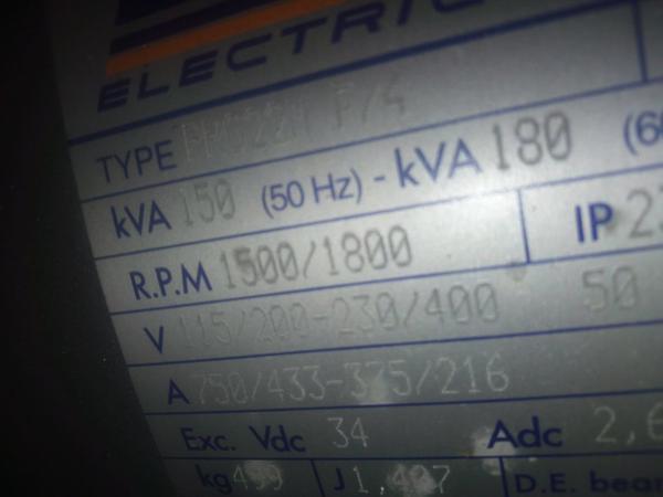 33#3695 Generatore di corrente da 130 kva in vendita - foto 12