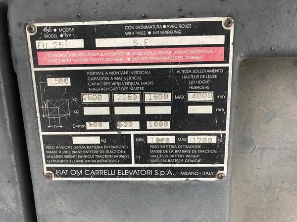 9#3695 Carrello Elevatore Elettrico OM EU25 in vendita - foto 7