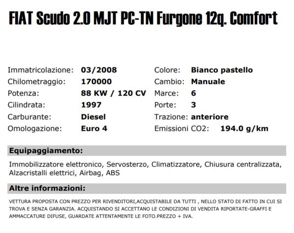 16#3768 Furgone Fiat Scudo in vendita - foto 2