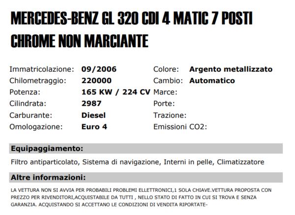 3#3768 Autovettura Mercedes-Benz GL 320 in vendita - foto 2