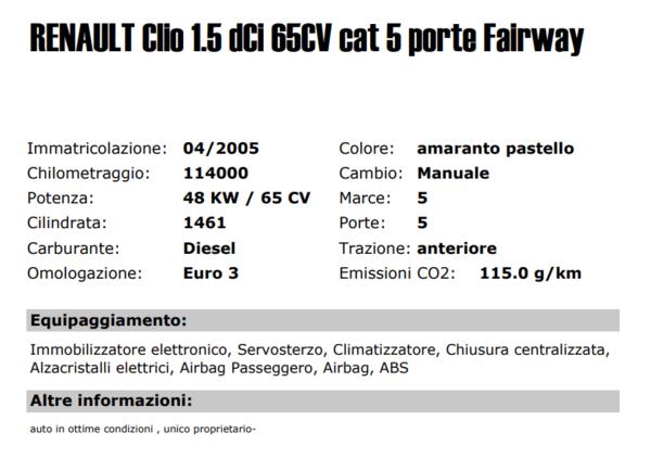 4#3768 Autovettura Renault Clio 1.5 in vendita - foto 2