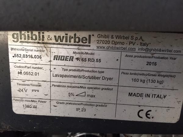 1#3806 Lava-asciuga pavimenti Ghibli Rider R 65 RD 55 in vendita - foto 11