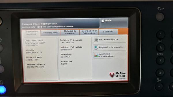 6#3837 Xerox Workcentre 7225 in vendita - foto 2