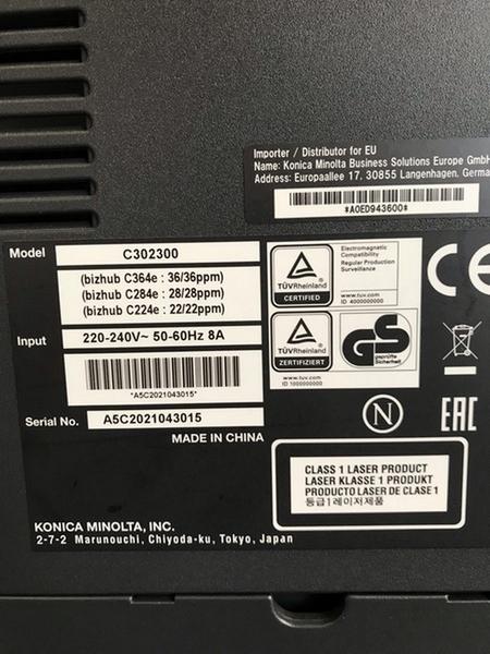 7#3837 Konica Minolta bizhub C284 in vendita - foto 7