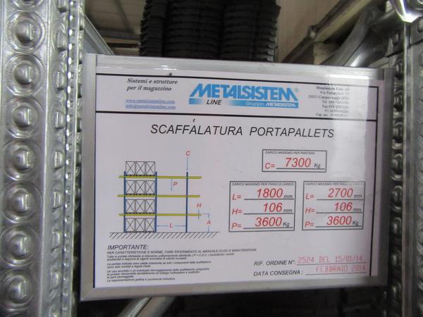 49#3866 Scaffalatura porta pallet in vendita - foto 6
