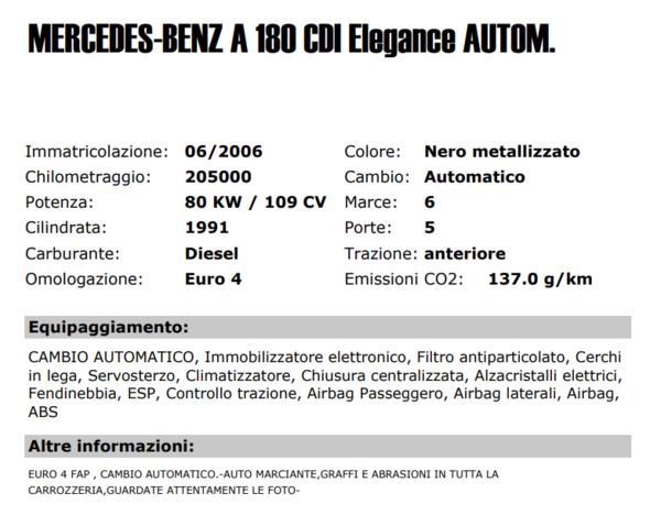6#3962 Mercedes A180 in vendita - foto 2