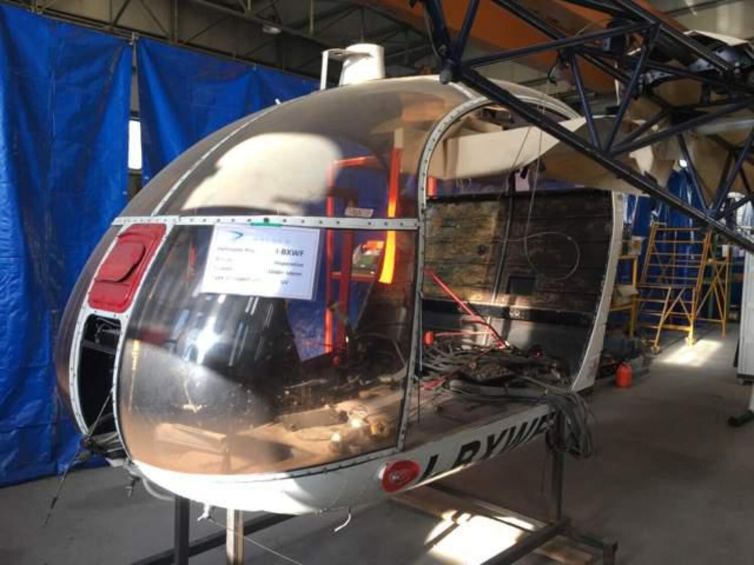 Lot Lama and Alouette dismantled helicopters