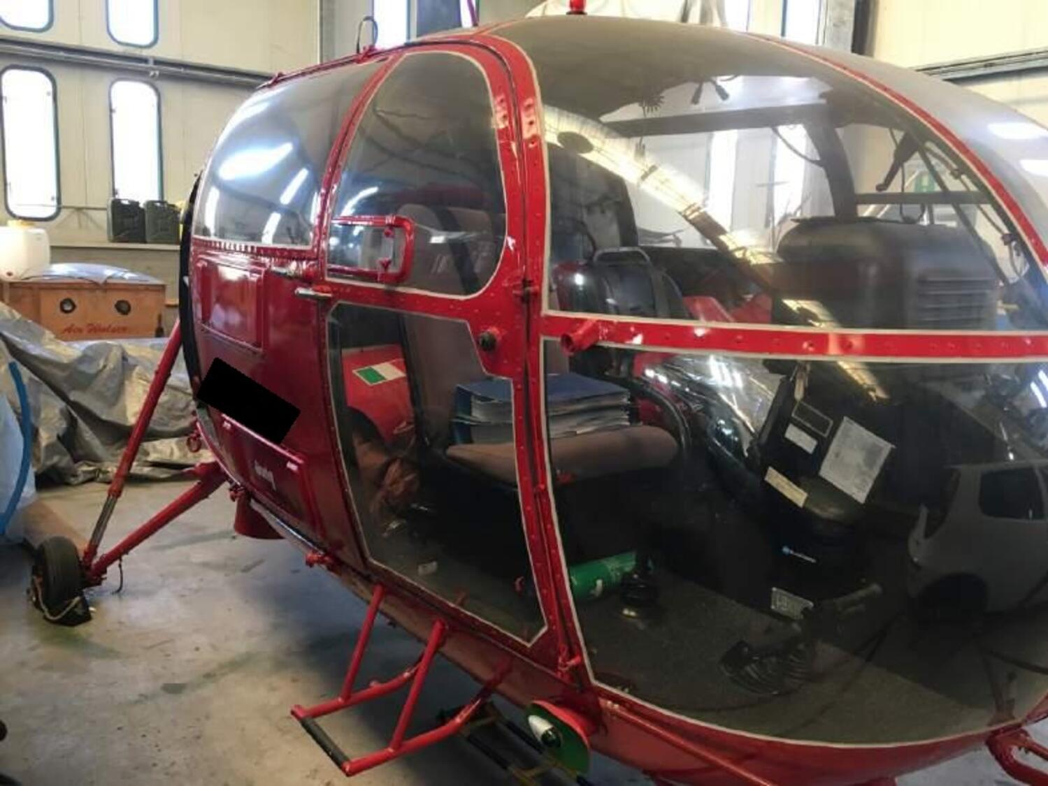 Lot Lama and Alouette dismantled helicopters