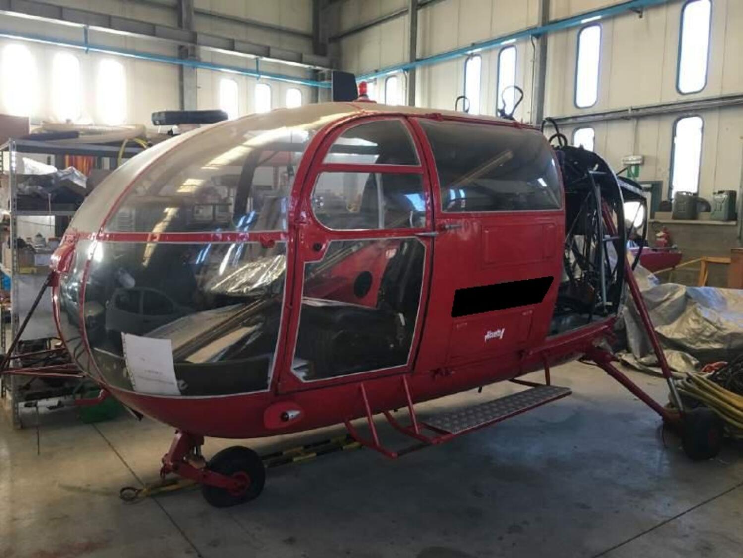 Lot Lama and Alouette dismantled helicopters