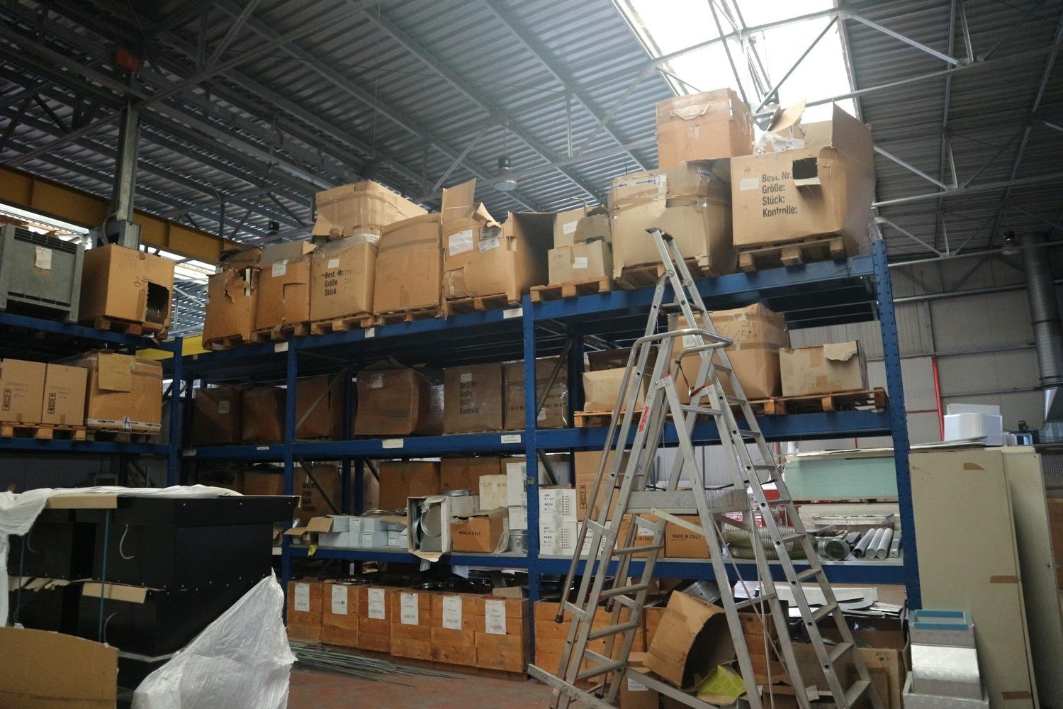 Lot Raw materials and semifinished goods warehouse