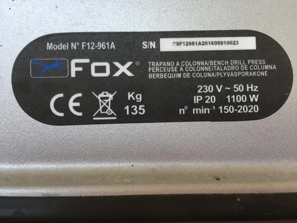 4#4022 Trapano a colonna Fox in vendita - foto 3
