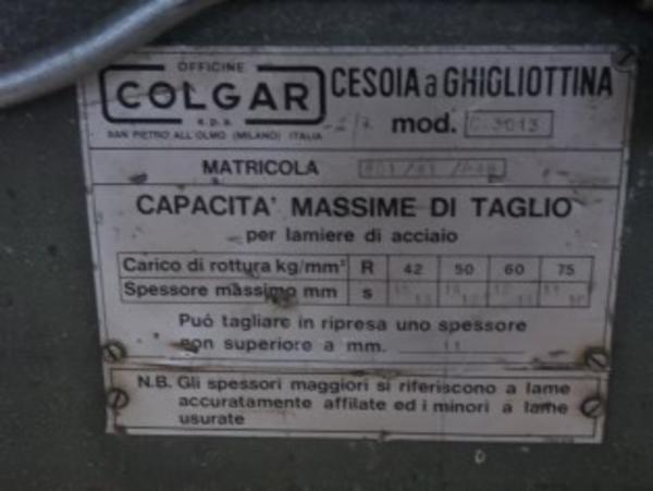 3#4032 Cesoia a ghigliottina Colgar C 3013 in vendita - foto 2