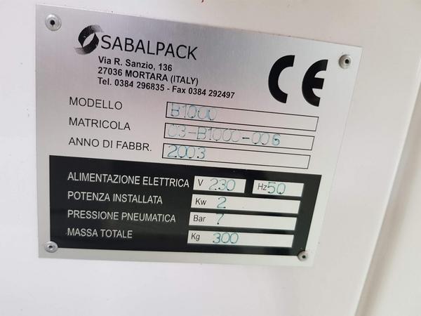 13#4053 Macchina di confezionamento Sabalpack in vendita - foto 2