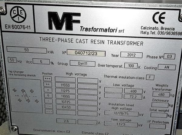 49#4067 Trasformatore 50 kva in vendita - foto 2