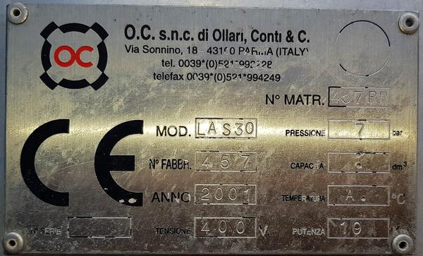 173#4068 Centrifuga automatica Ollari & Conti Las 30 in vendita - foto 2