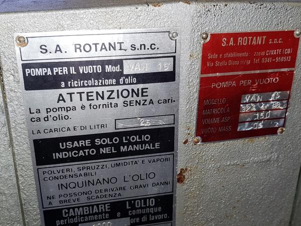 76#4068 Pompa del vuoto Rotant in vendita - foto 8