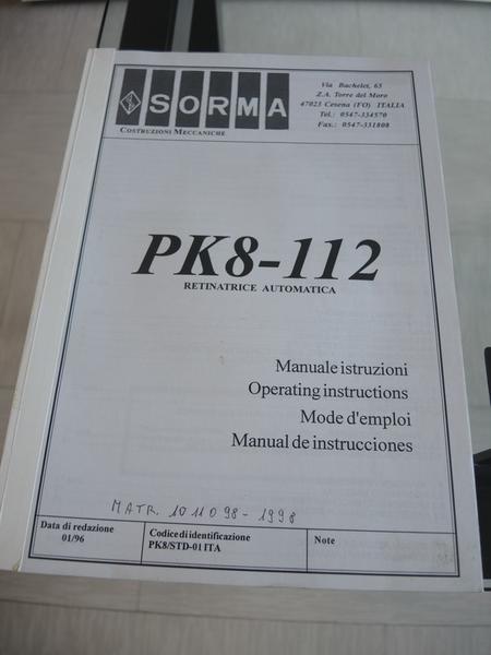 12#4084 Retinatrice Sorma PK8 112 in vendita - foto 12