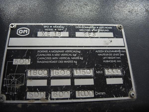 15#4084 Carrello elevatore OM XE 18 in vendita - foto 10