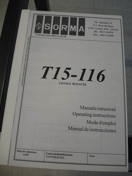 3#4084 Tavolo rotante Sorma T15-116 in vendita - foto 6